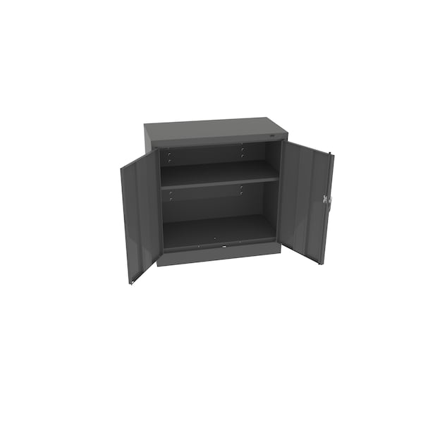 Welded Strd Under-Counter Height Storage Cabinet, 36"Wx24"Dx36"H, Gry